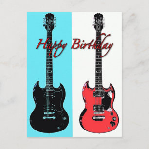 Birthday Guitars Post Card