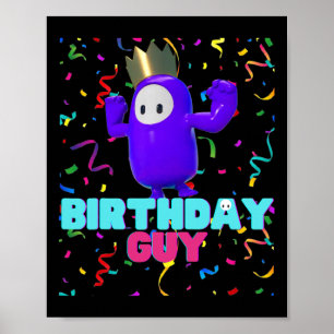 Birthday Guy Fun Popular Video Game Theme Birthday Poster