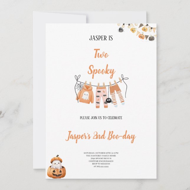 BIRTHDAY HALLOWEEN ENJOYABLE PARTY VIBE INVITATION (Front)