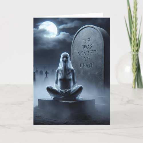 Birthday Halloween Female Ghost  Holiday Card