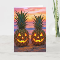 Birthday Halloween Pineapple Jack-o-lanterns