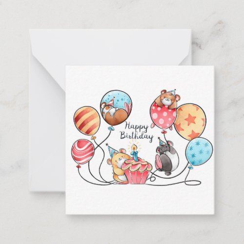 Birthday Hamsters Note Card