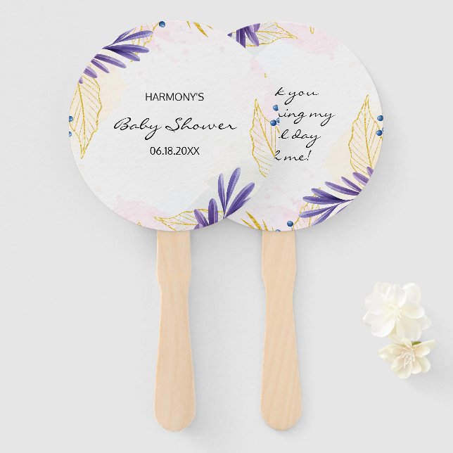 Birthday Hand Fans Luxury (Front and Back)