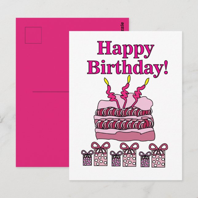 Birthday Happy Birthday Party Birthday  Postcard (Front/Back)