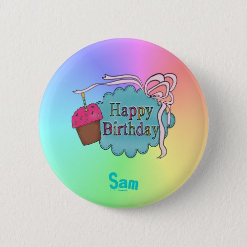 Birthday Happy Birthday Pinback Button