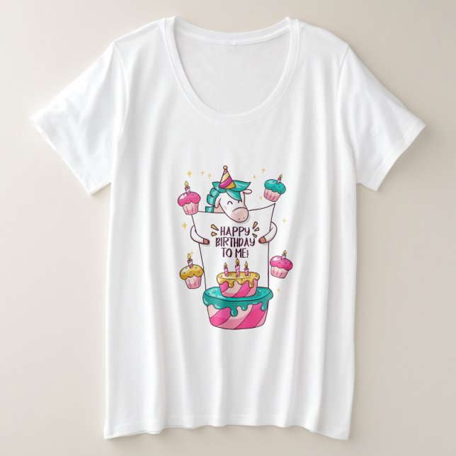 birthday happy birthday to me plus size T-Shirt (Design Front)