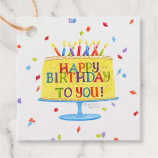 Birthday Happy Birthday To You Cake Favor Tags