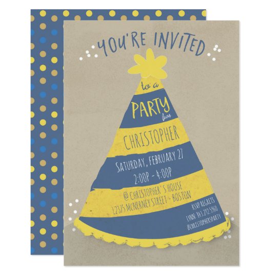 Birthday Hat Invitation Zazzle