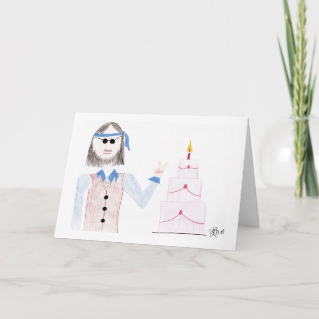 Birthday - Hippie Birthday - Card (Front)