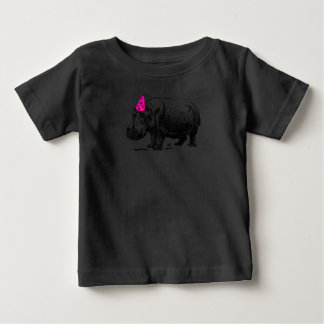 Birthday Hippo In Party Hat Baby T-Shirt