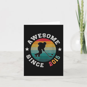Birthday Hockey Lover Gift 10 Years Old Awesome Si Card