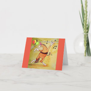 Birthday horse letterpress thank you card