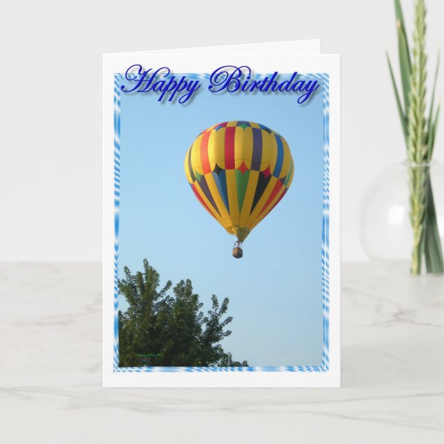 Birthday Hot Air Balloon Card (Front)