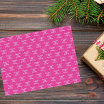 Birthday hot pink white name girly tissue paper<br><div class="desc">A girly hot pink background color. White text. 
Personalize and add a name and age.</div>