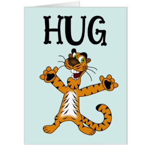 BIRTHDAY HUG CAT FUNNY GIANT GREETING CARD