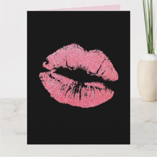 BIRTHDAY HUGS AND KISSES LIPS CARD FOR HIM