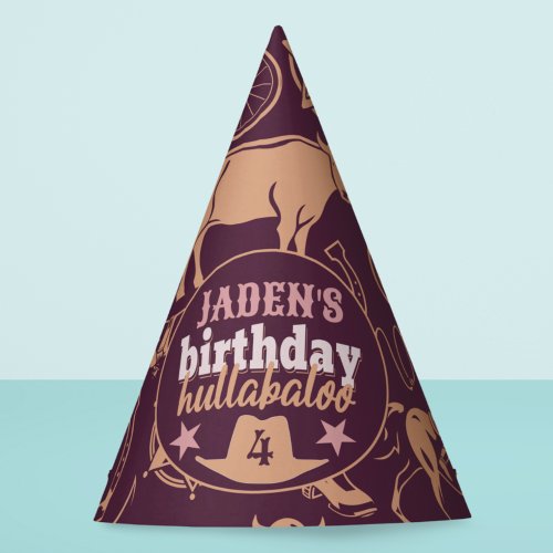 Birthday Hullabaloo Western Cowgirl Birthday Party Hat