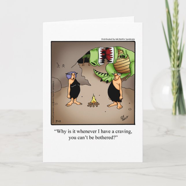 Birthday Humor "Cravings" Greeting Card For Her (Front)