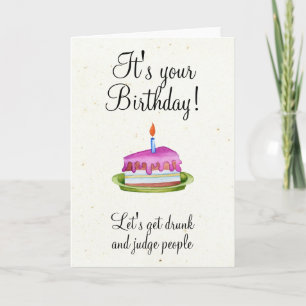 Birthday Humor Drinking Funny Card