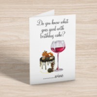 Birthday Humor Drinking Wine Lover Cake