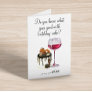 Birthday Humor Drinking Wine Lover Cake Card