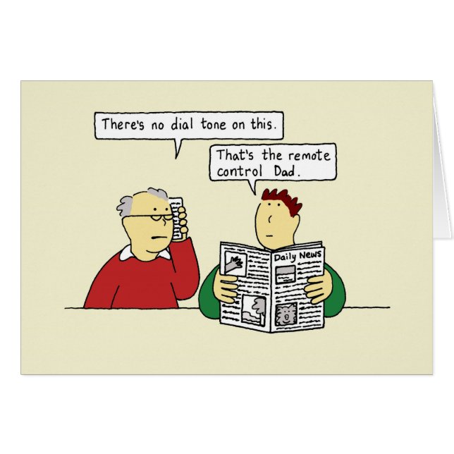 Birthday Humor for Elderly Dad Cards (Front Horizontal)
