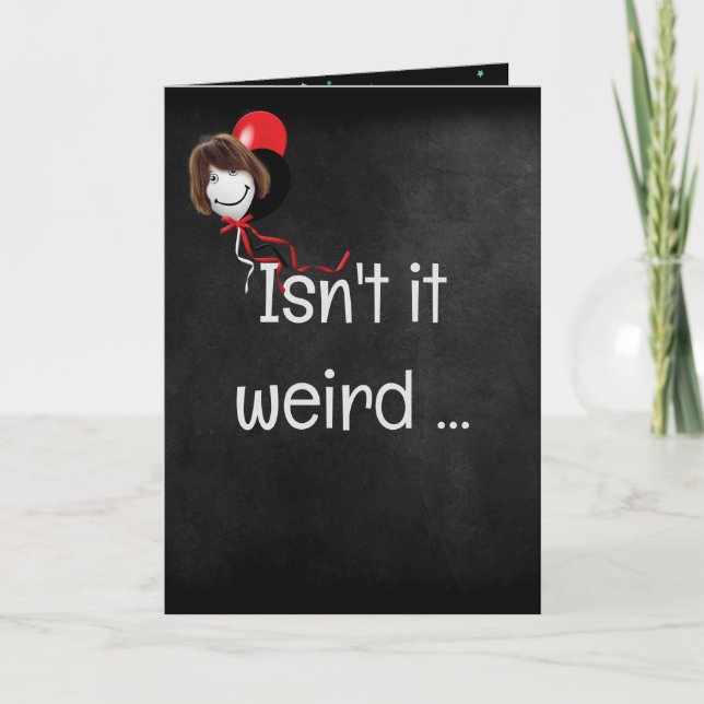 Birthday Humor On Black  Card (Front)