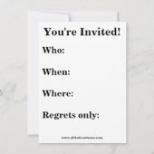 Birthday Humor Surprise Party Invitations For Him (Back)