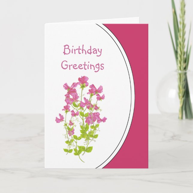 Birthday Humor, Sweet Peas for the Sweetheart Card (Front)