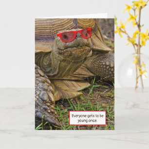 Birthday Humor tortoise in sunglasses Card
