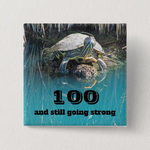 Birthday Humor Turtle Photo Milestone Birthday Button