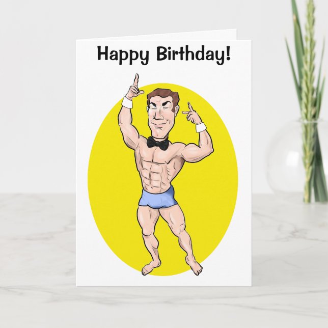 Birthday Hunk card! Card (Front)
