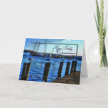 BIRTHDAY - HUSBAND - MARINA AND SEAGULLS/ SHIPS CARD<br><div class="desc">IDEAL CARD FOR THE HUSBAND FROM THE WIFE</div>