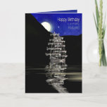 Birthday, Husband, Ship with Sails, Night Card<br><div class="desc">Ideal card for any man in your life. See similar or same image available in many categories,  Son,  Dad,  brother,  etc. for Father's Day and/or Birthdays.</div>