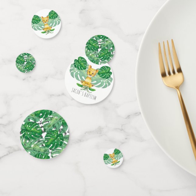 Birthday I Baptism Lion Illustration Personalized Confetti (Group)