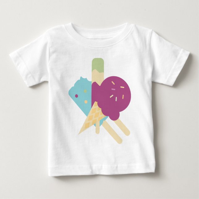 Birthday Ice Cream Baby T-Shirt (Front)