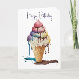 Birthday Ice Cream Cone Card
