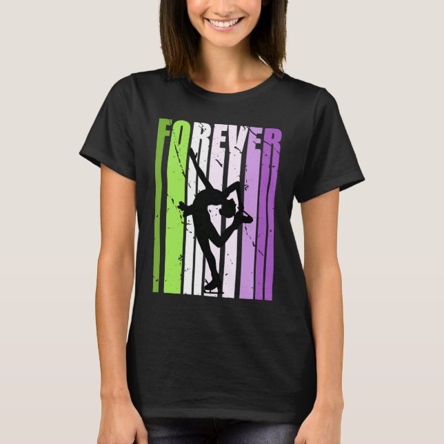 Birthday Ice Skating Fan Loves To Play Heart Forev T-Shirt (Front)