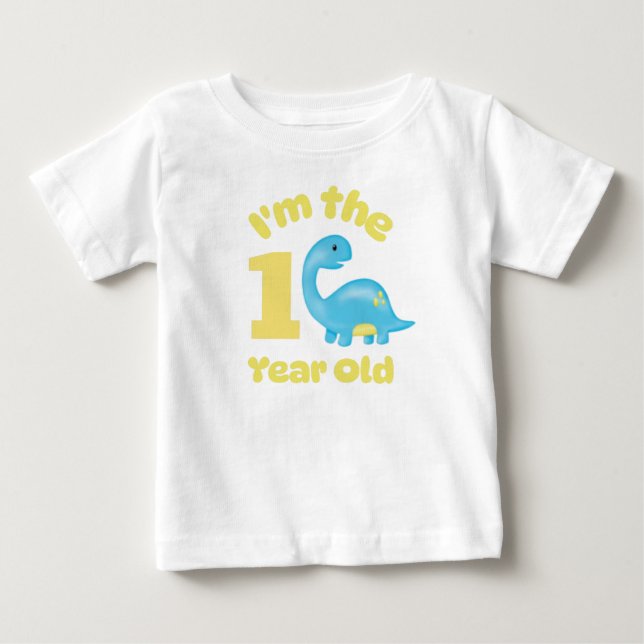 Birthday I'm The 1 Year Old Baby Dinosaur Infant  Baby T-Shirt (Front)