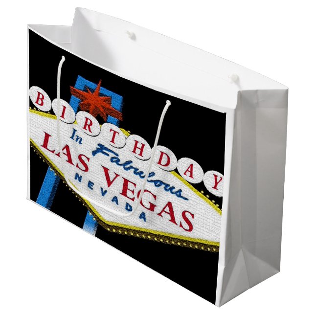 BIRTHDAY IN LAS VEGAS Gift Bag (Front Angled)