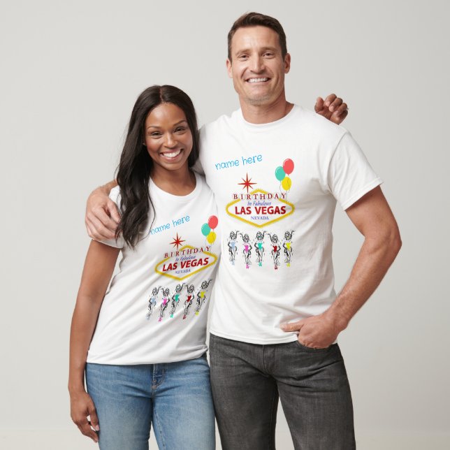 Birthday in Las Vegas Showgirls T-Shirt (Unisex)