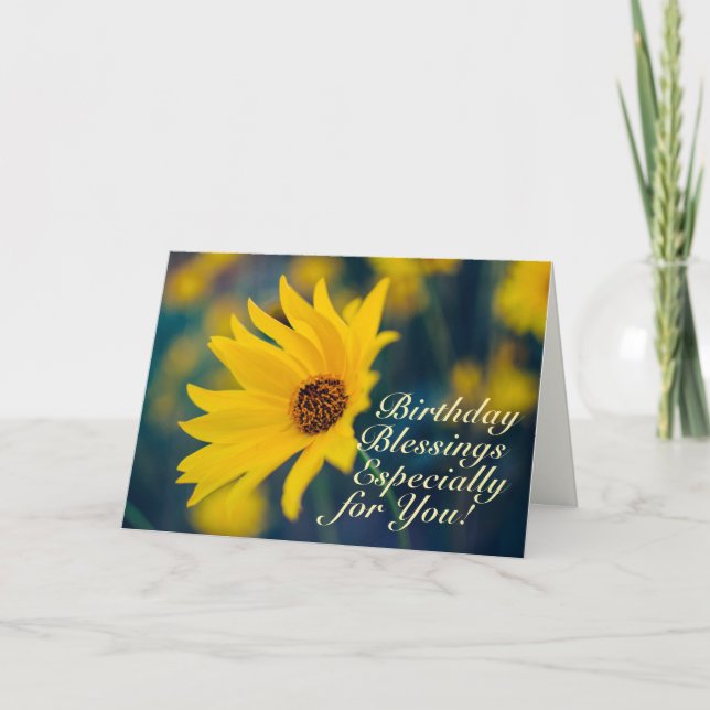 Birthday Inspirational Bible Verse Jeremiah 29:11 Card (Front)
