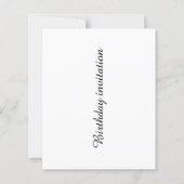 Birthday invitation (Back)