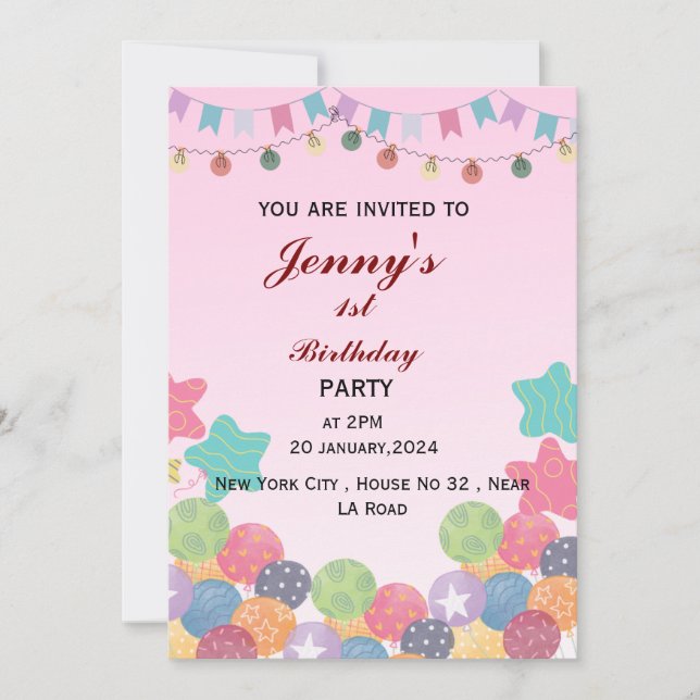 Birthday Invitation (Front)