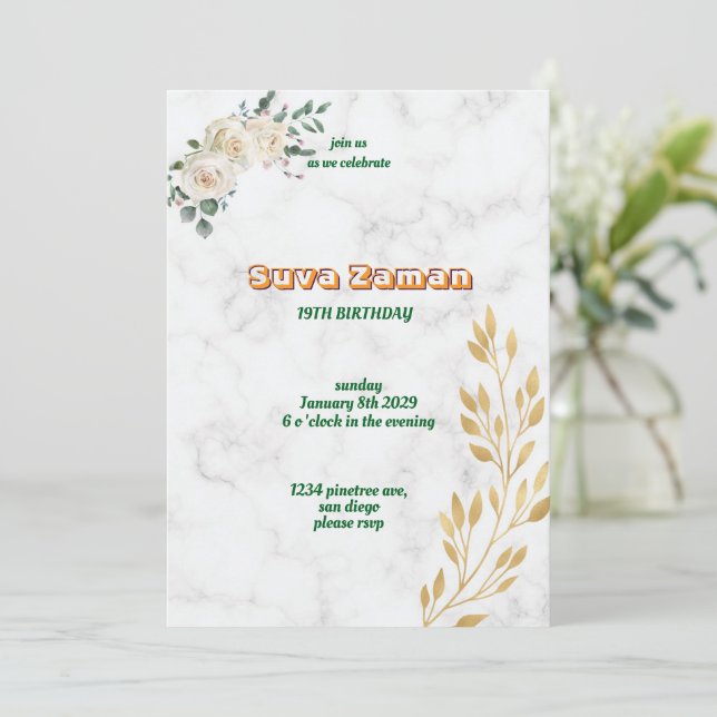 Birthday Invitation (Standing Front)