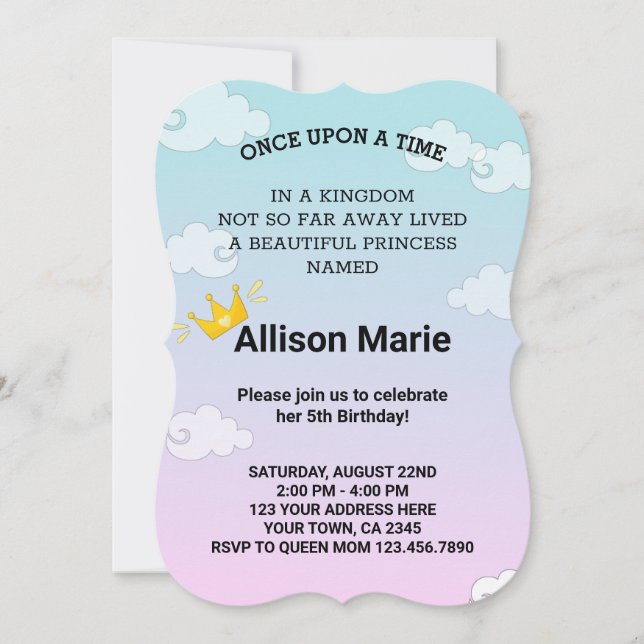 Birthday invitation  (Front)