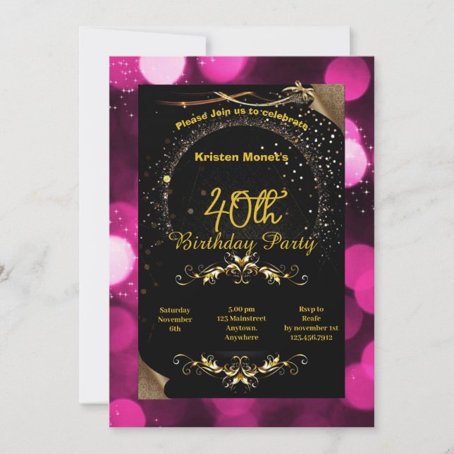 Birthday invitation (Front)