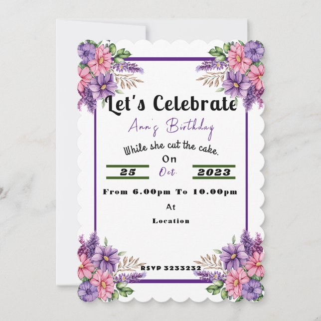 Birthday Invitation (Front)