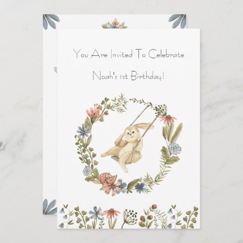 Birthday Invitation 127 x 178 cm _ Rabbit