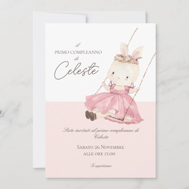 Birthday Invitation | Baptism invitation  (Front)